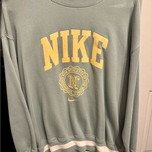 Nike Green Sweatshirt with Yellow Logo